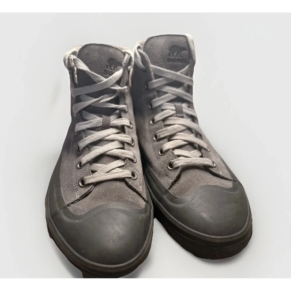 SOREL Men's Cheyanne Metro Waterproof Sneaker Boots Gray Suede Size 11.5
